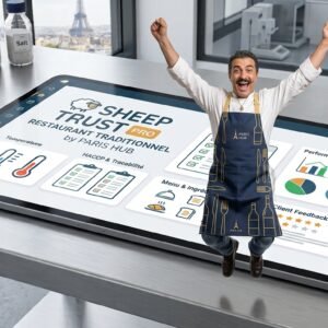 SHEEP TRUST PRO RESTAURANT TRADITIONNEL by PARIS HUB — Logiciel Traçabilité & Suivi PMS | HACCP, DLC, Lots, Allergènes | Solution Numérique Restauration Traditionnelle