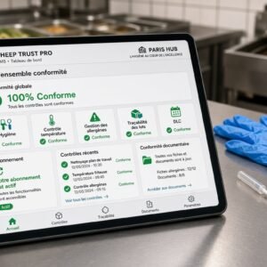 Abonnement SHEEP TRUST PRO RESTAURANT RAPIDE by PARIS HUB — Logiciel Traçabilité & Suivi PMS | HACCP, DLC, Lots, Allergènes, Étiquetage | Solution Numérique Restauration Rapide